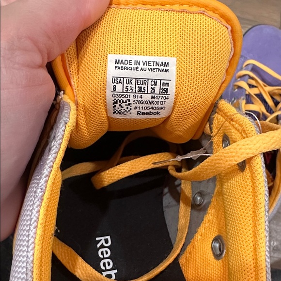 Reebok Women's CrossFit RCF LITE Lush Orchid Purple Glow orange shoes sneakers - Picture 8 of 9